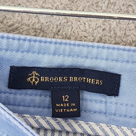 Brooks Brothers Womens Light Blue Cotton & Spandex Shorts Size 12 - Picture 4 of 6